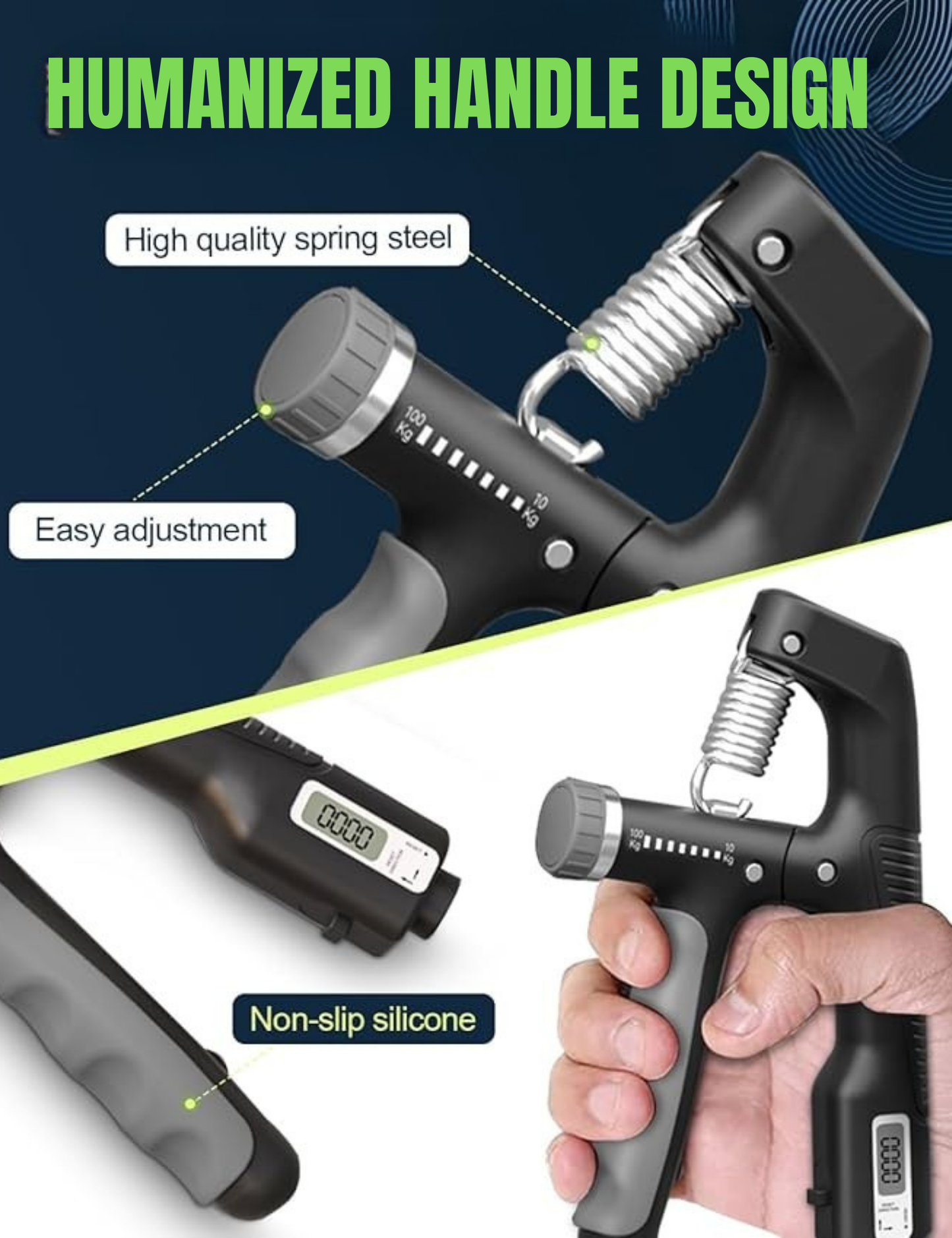 UNIWIX Advanced Hand Grip Strengthener 10-100KG with Digital Counter ā Adjustable Forearm & Wrist Trainer for Muscle Building, Injury Recovery & Enhanced Grip Strength